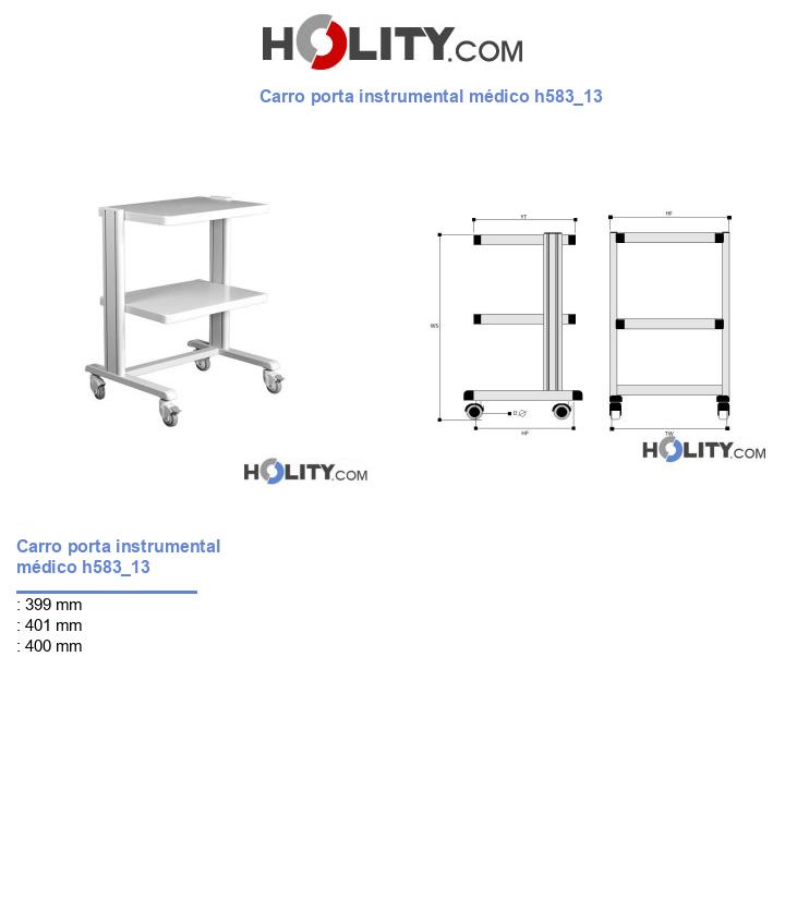 Carro porta instrumental médico h583_13