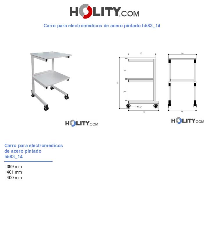 Carro para electromédicos de acero pintado h583_14