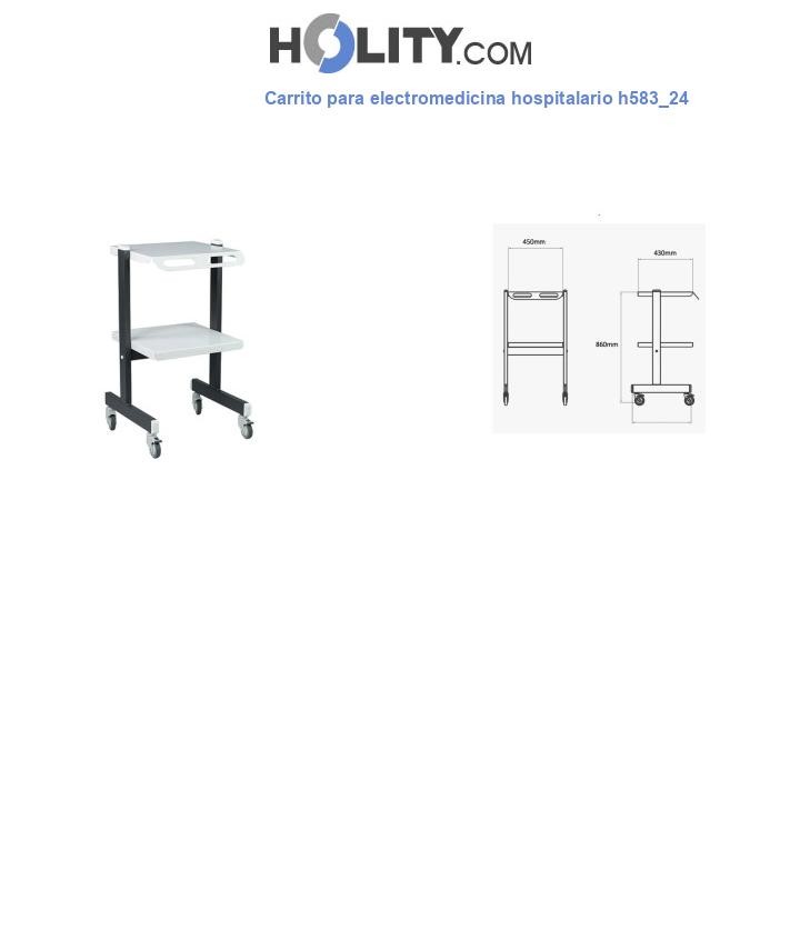 Carrito para electromedicina hospitalario h583_24
