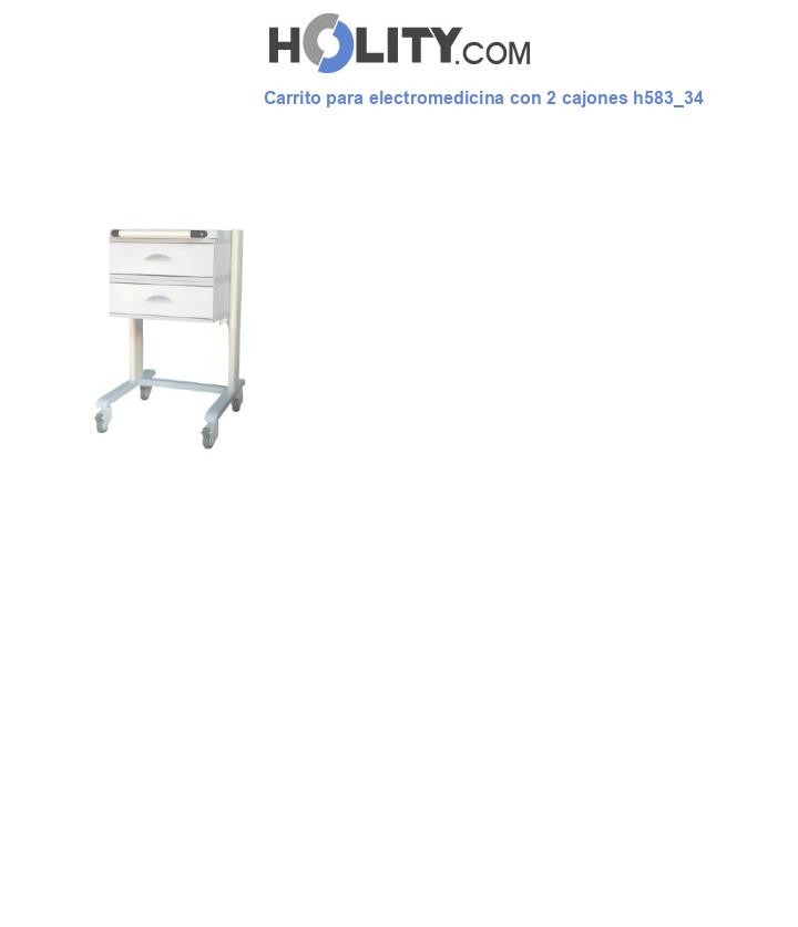 Carrito para electromedicina con 2 cajones h583_34