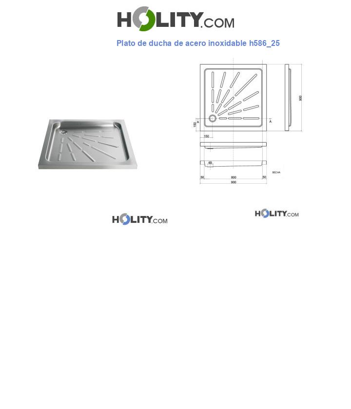 Plato de ducha de acero inoxidable h586_25
