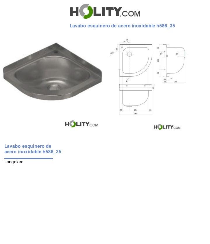 Lavabo esquinero de acero inoxidable h586_35
