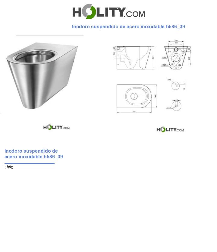 Inodoro suspendido de acero inoxidable h586_39