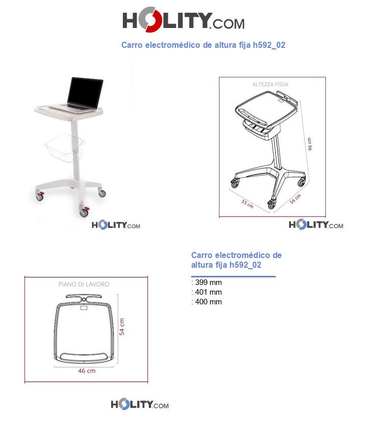 Carro electromédico de altura fija h592_02