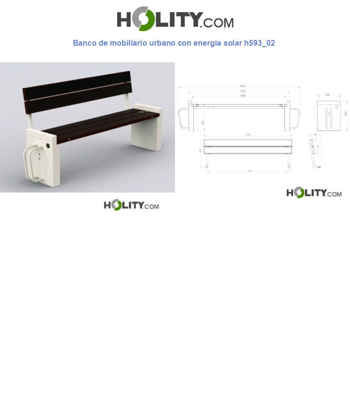 Banco de mobiliario urbano con energía solar h593_02