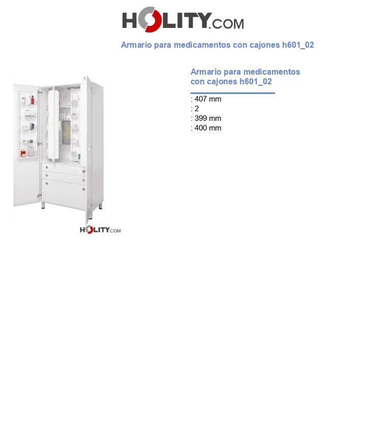 Armario para medicamentos con cajones h601_02