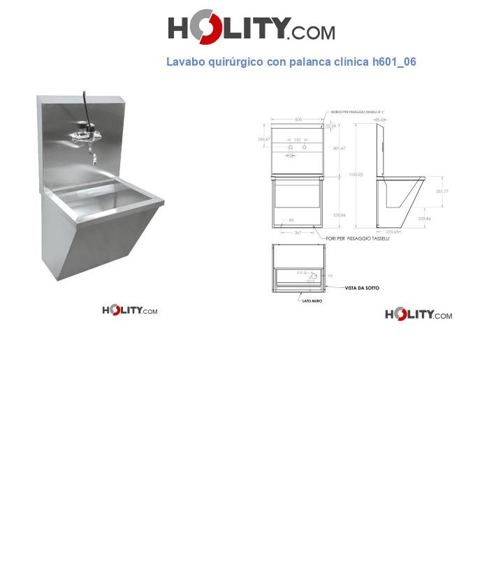 Lavabo quirúrgico con palanca clínica h601_06
