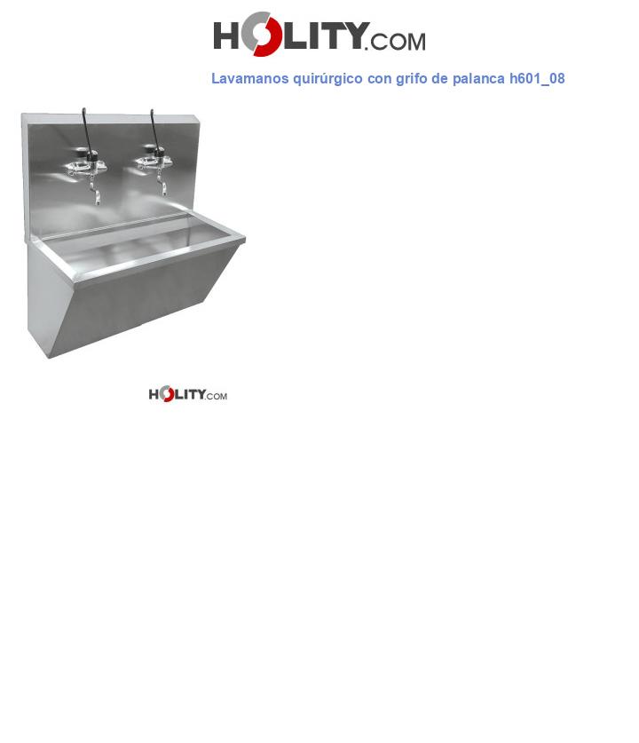 Lavamanos quirúrgico con grifo de palanca h601_08