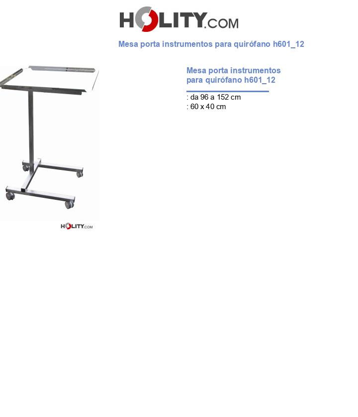 Mesa porta instrumentos para quirófano h601_12