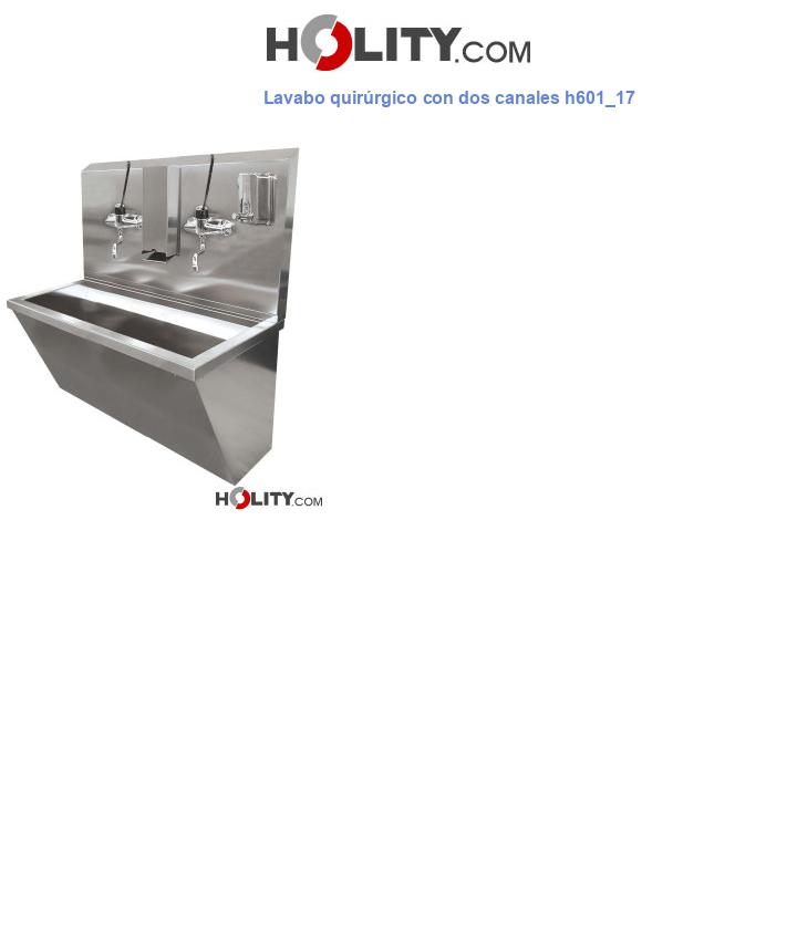 Lavabo quirúrgico con dos canales h601_17