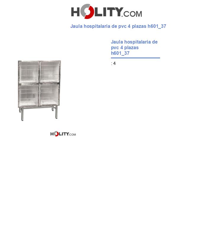 Jaula hospitalaria de pvc 4 plazas h601_37