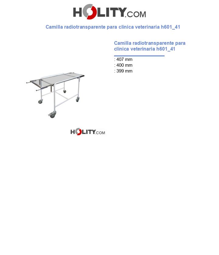 Camilla radiotransparente para clinica veterinaria h601_41