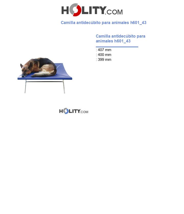 Camilla antidecúbito para animales h601_43
