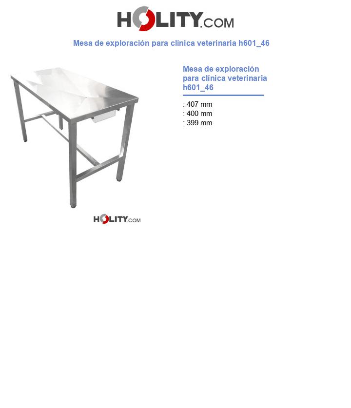Mesa de exploración para clínica veterinaria h601_46