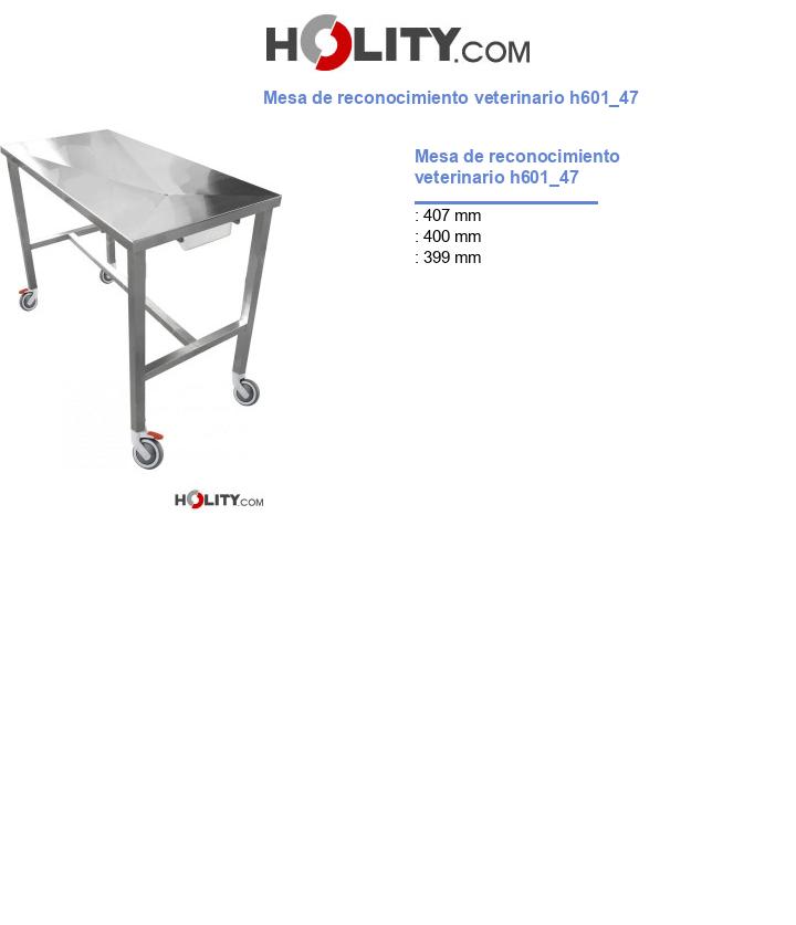Mesa de reconocimiento veterinario h601_47