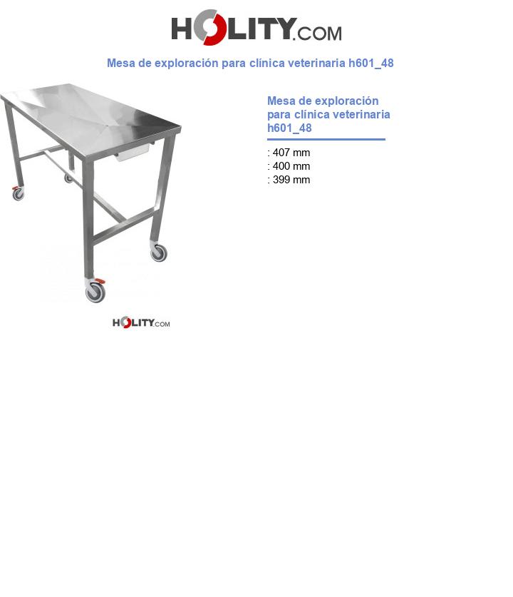Mesa de exploración para clínica veterinaria h601_48