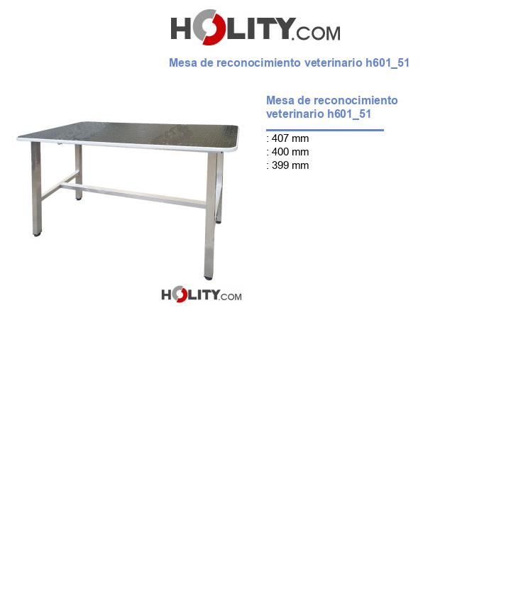 Mesa de reconocimiento veterinario h601_51