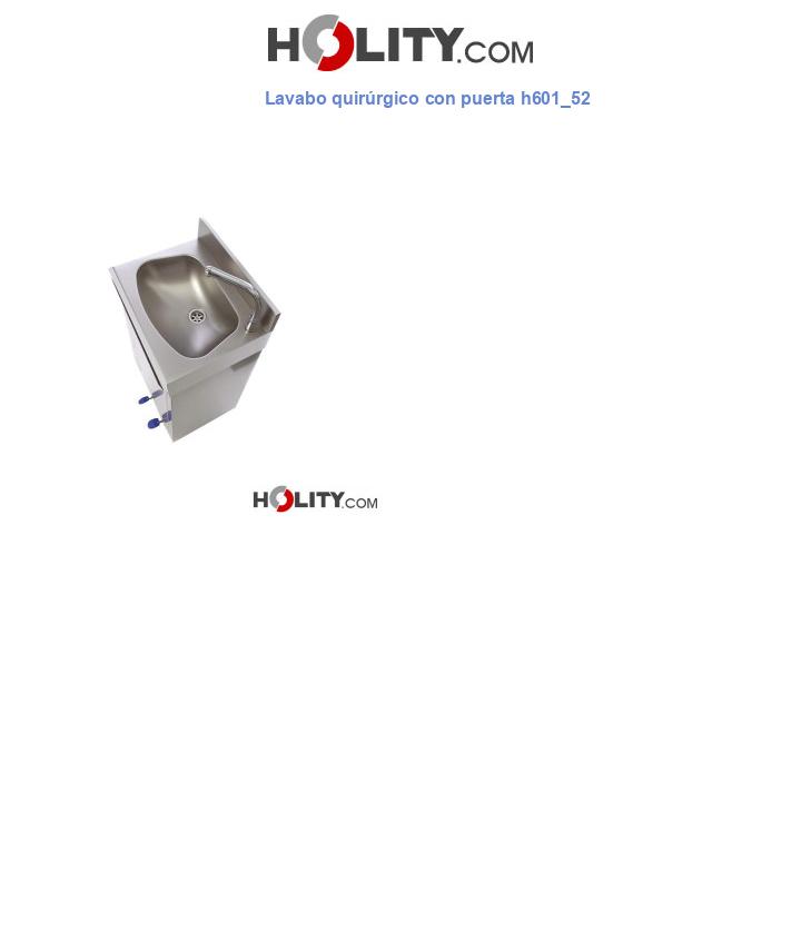 Lavabo quirúrgico con puerta h601_52