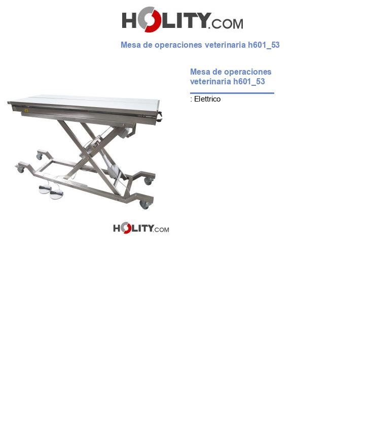 Mesa de operaciones veterinaria h601_53