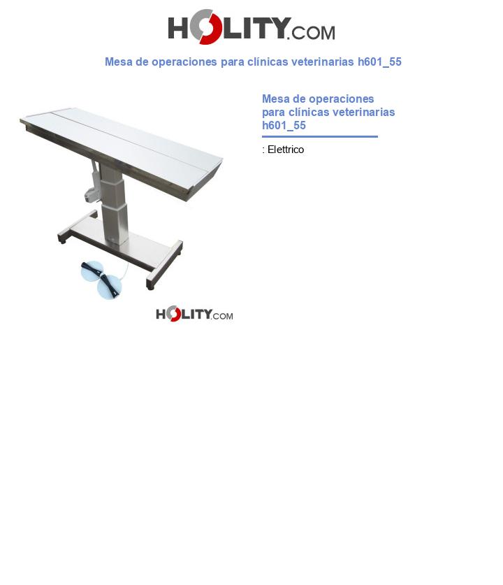 Mesa de operaciones para clínicas veterinarias h601_55