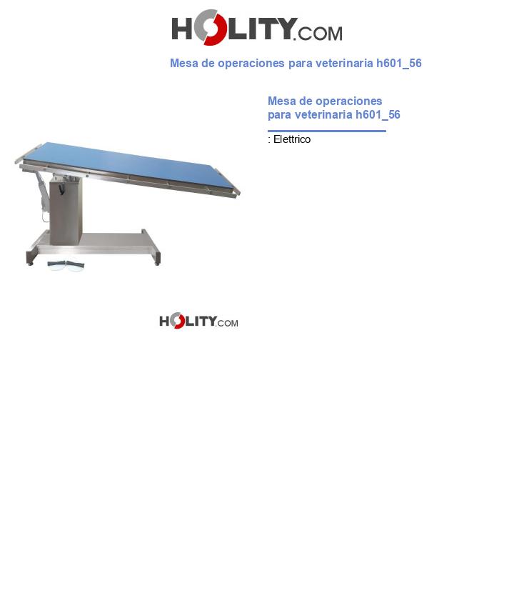 Mesa de operaciones para veterinaria h601_56
