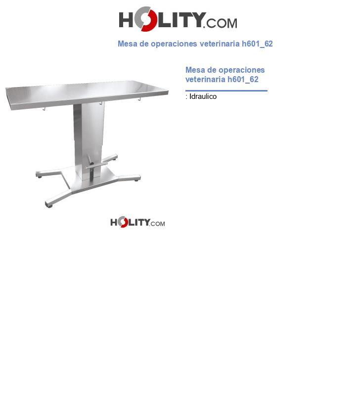 Mesa de operaciones veterinaria h601_62