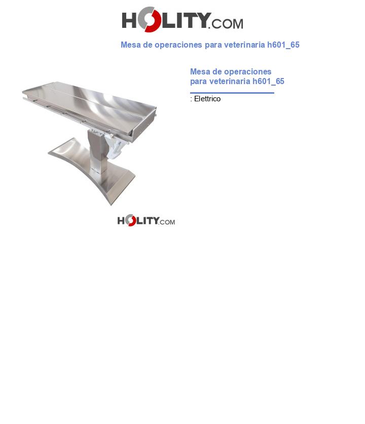Mesa de operaciones para veterinaria h601_65