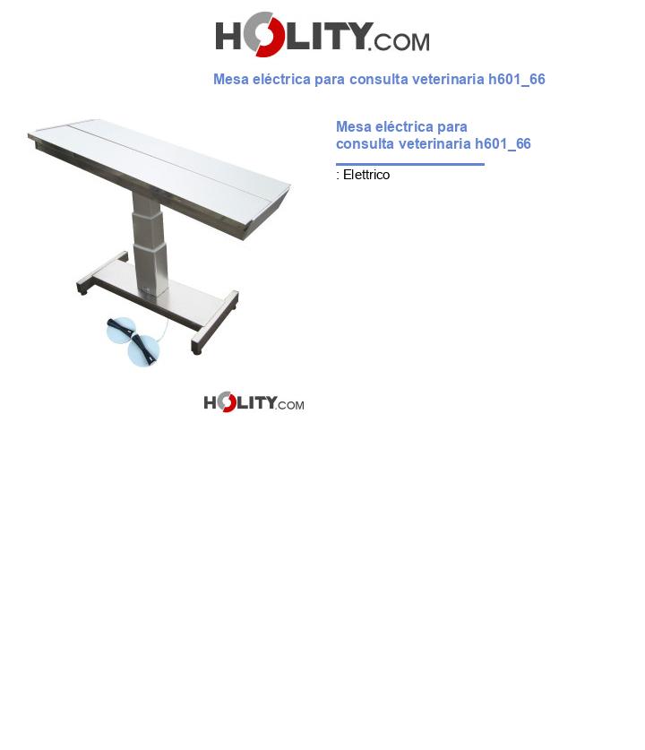 Mesa eléctrica para consulta veterinaria h601_66