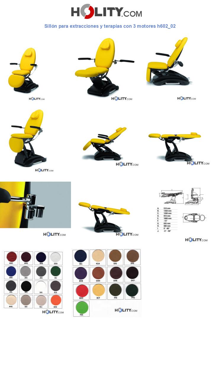 Sillón para extracciones y terapias con 3 motores h602_02