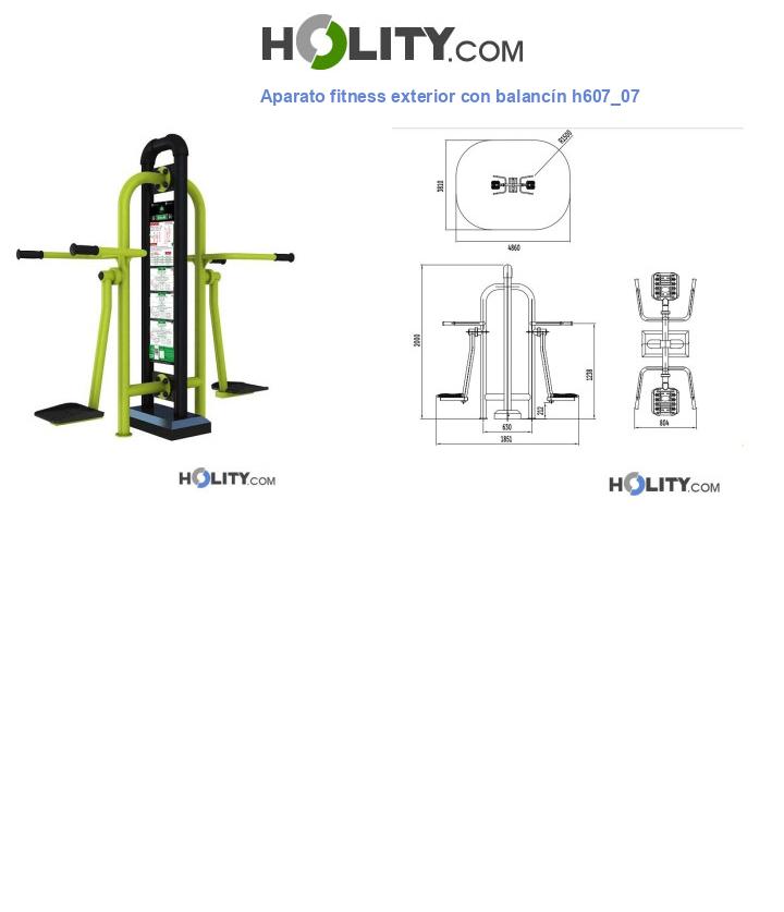 Aparato fitness exterior con balancín h607_07