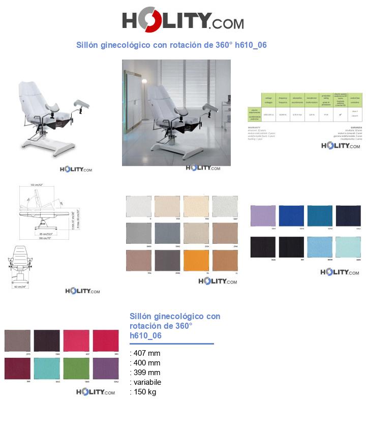 Sillón ginecológico con rotación de 360° h610_06