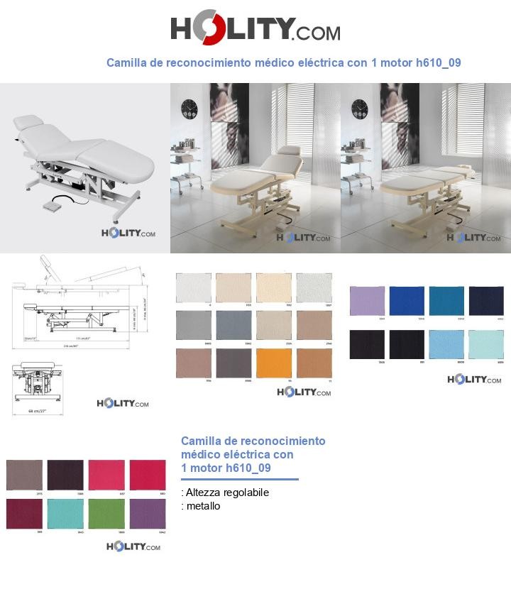 Camilla de reconocimiento médico eléctrica con 1 motor h610_09