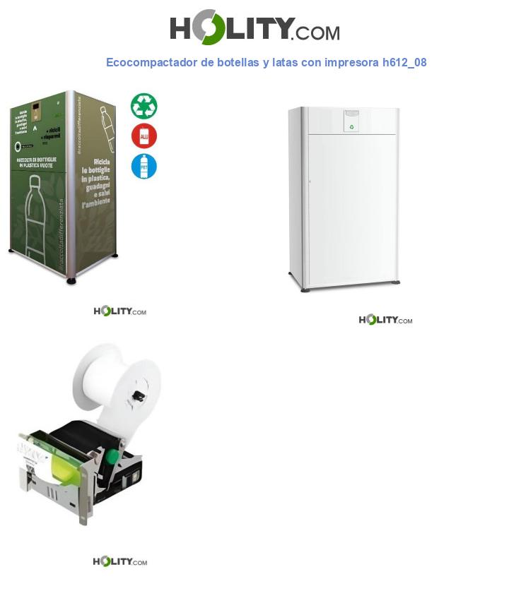 Ecocompactador de botellas y latas con impresora h612_08