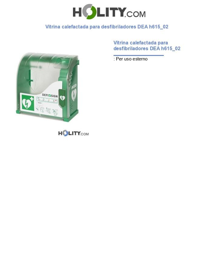 Vitrina calefactada para desfibriladores DEA h615_02