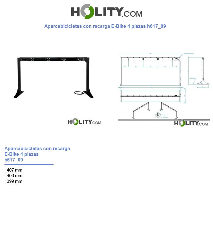 Aparcabicicletas con recarga E-Bike 4 plazas h617_09