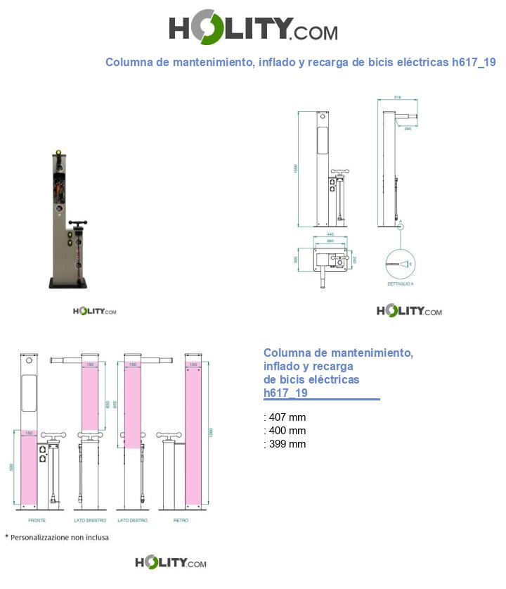 Columna de mantenimiento, inflado y recarga de bicis eléctricas h617_19