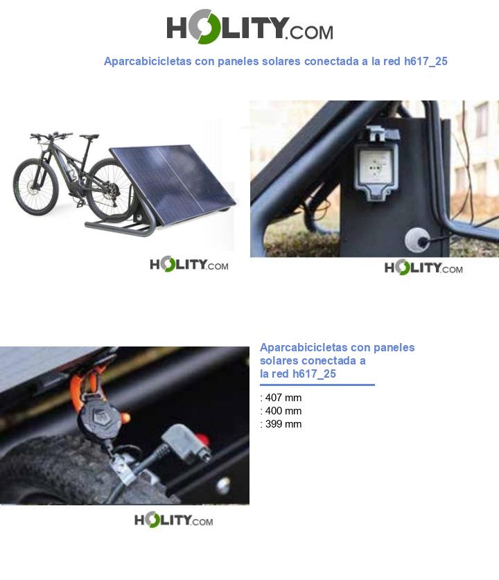 Aparcabicicletas con paneles solares conectada a la red h617_25