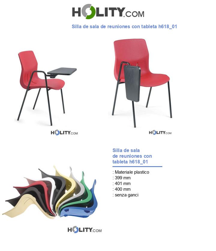 Silla de sala de reuniones con tableta h618_01