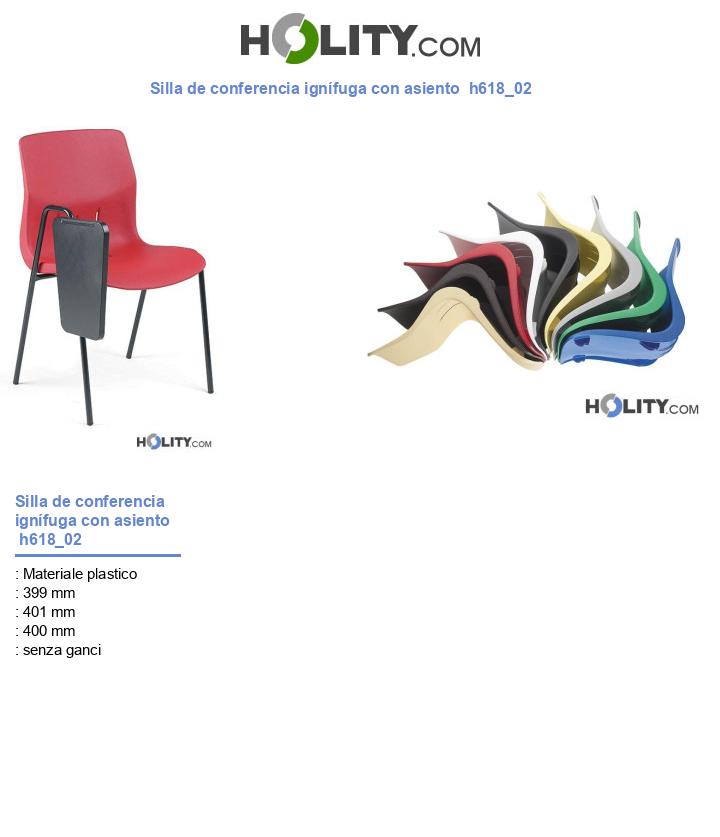 Silla de conferencia ignífuga con asiento  h618_02