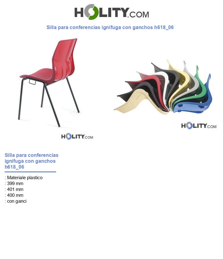 Silla para conferencias ignífuga con ganchos h618_06