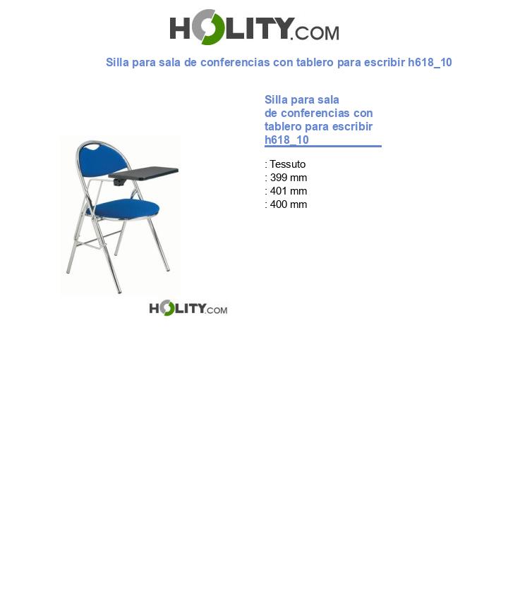 Silla para sala de conferencias con tablero para escribir h618_10