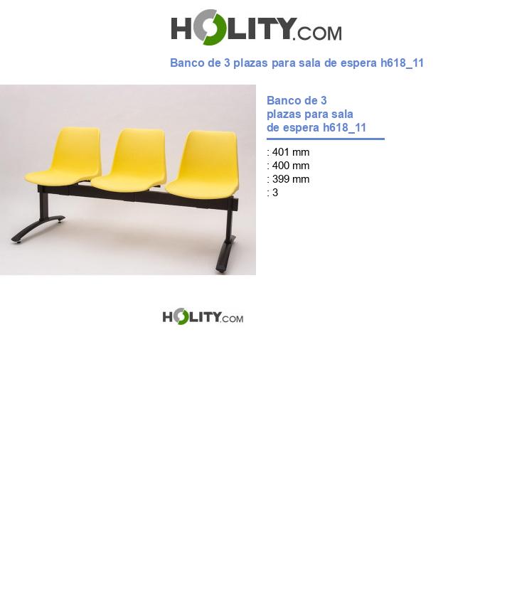 Banco de 3 plazas para sala de espera h618_11