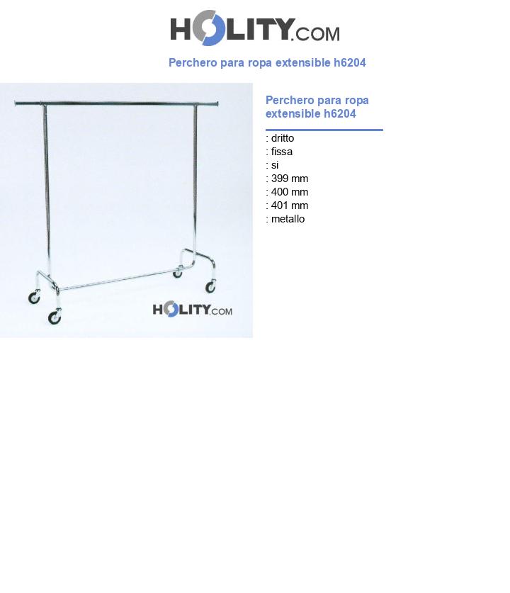 Perchero para ropa extensible h6204