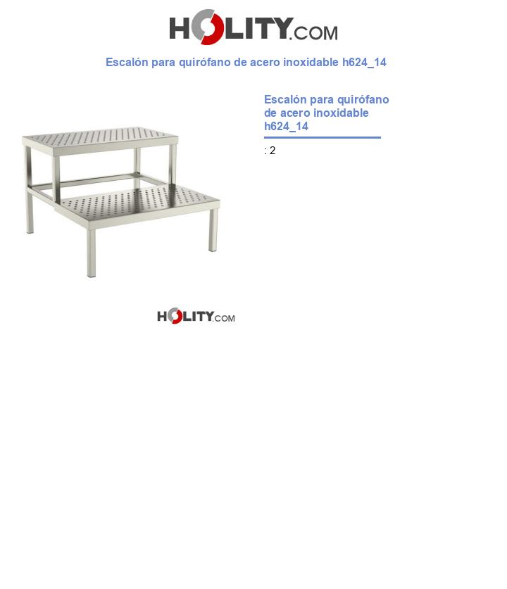 Escalón para quirófano de acero inoxidable h624_14