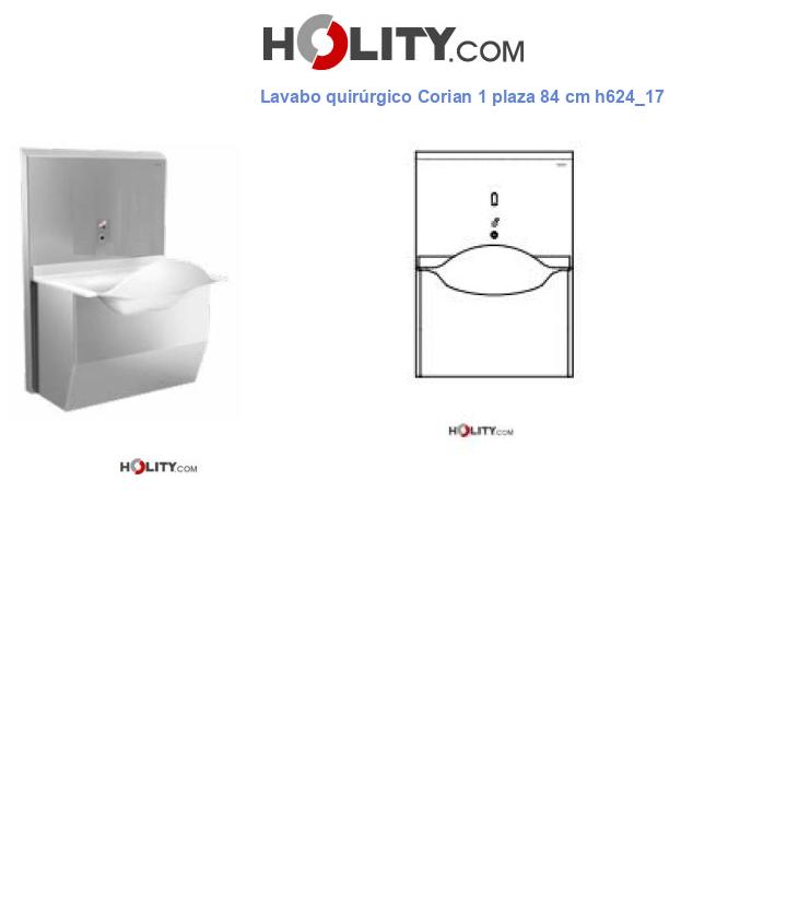 Lavabo quirúrgico Corian 1 plaza 84 cm h624_17