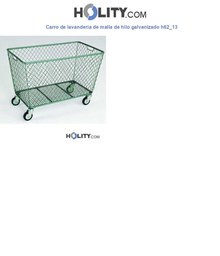 Carro de lavandería de malla de hilo galvanizado h62_13