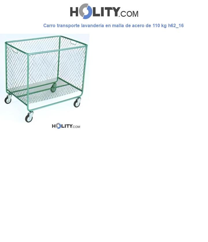 Carro transporte lavanderÃa en malla de acero de 110 kg h62_16