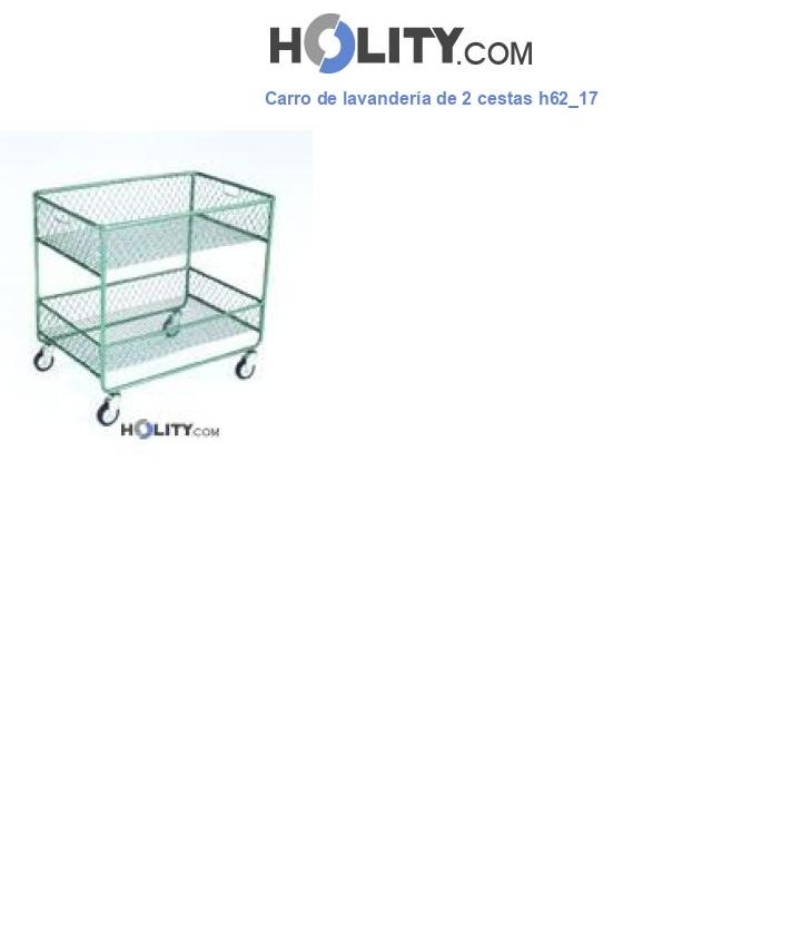 Carro de lavandería de 2 cestas h62_17