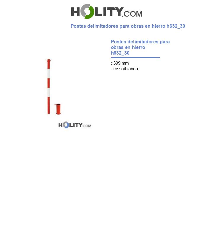 Postes delimitadores para obras en hierro h632_30