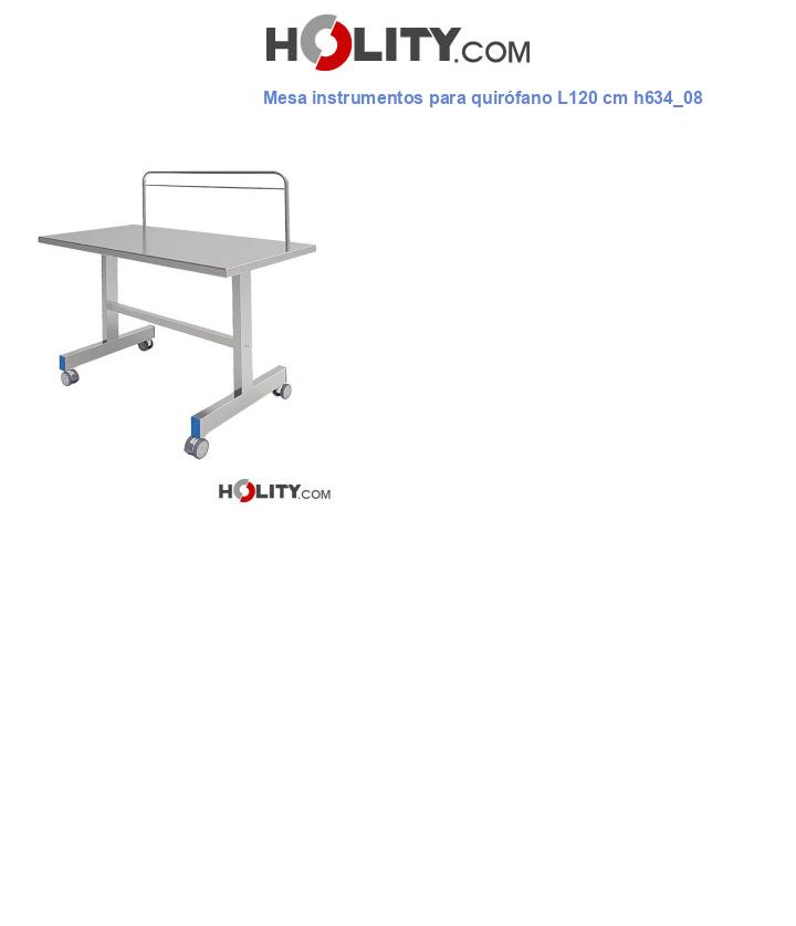 Mesa instrumentos para quirófano L120 cm h634_08